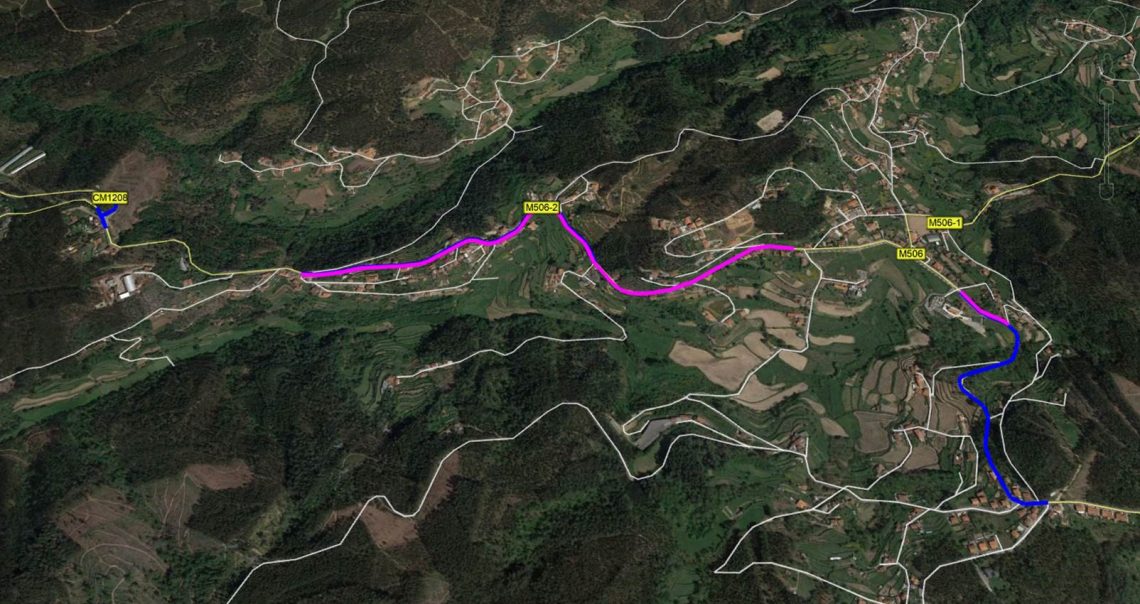 Trânsito cortado em Tropeço, entre a Junta de Freguesia e a capela de S. João